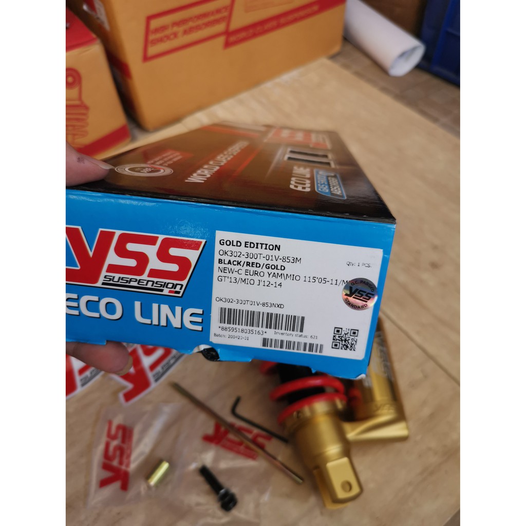 SOK SHOCK YSS C-EURO TABUNG BAWAH 300MM RED MIO BEAT XEON VARIO FINO DLL