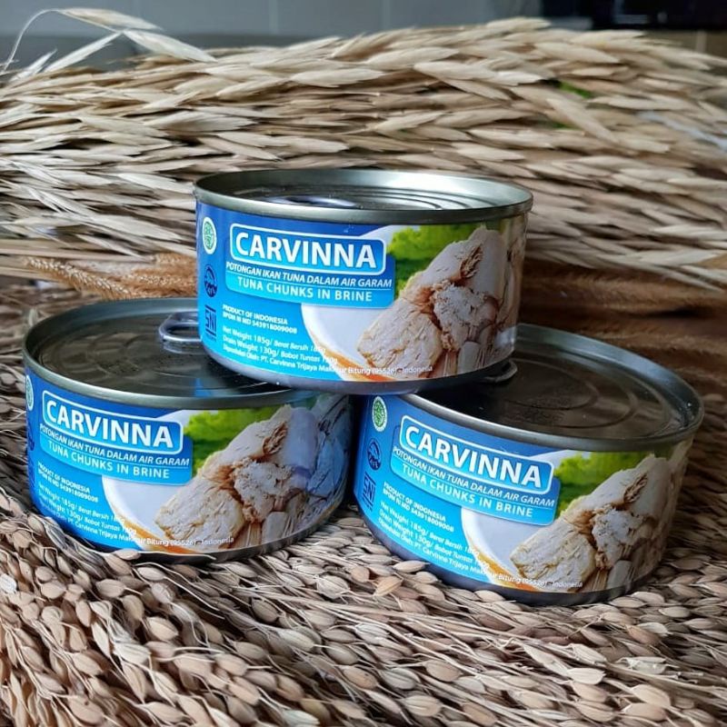 TUNA KALENG HIGH QUALITY CARVINNA BRINE (DALAM AIR GARAM)