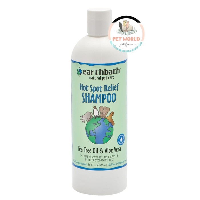 Earthbath Hot Spot Relief Tea Tree Shampoo Pet Dog Cat Anjing Kucing Shopee Indonesia