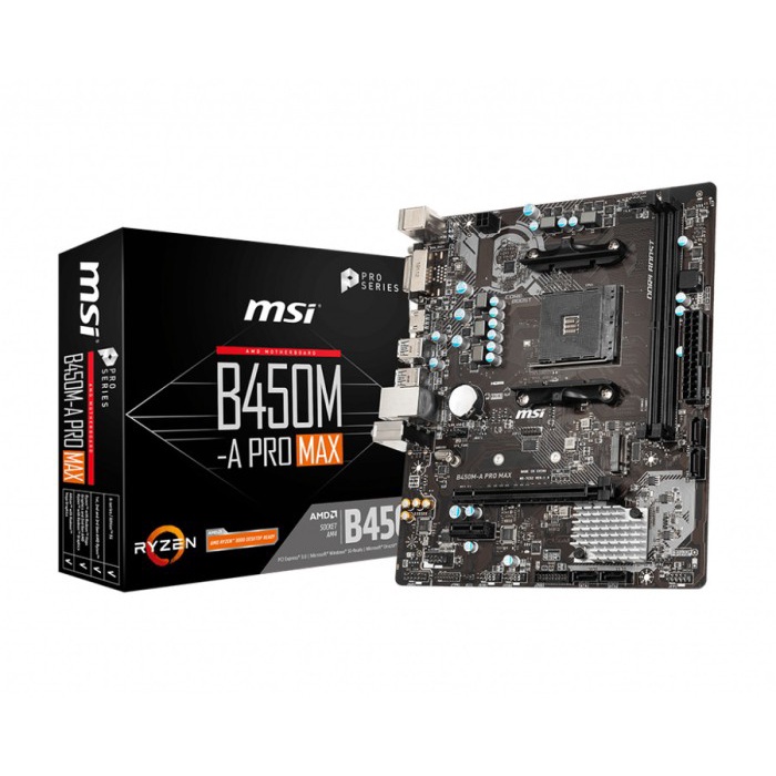 MSI B450M-A PRO MAX (AMD AM4, B450, DDR4) Motherboard