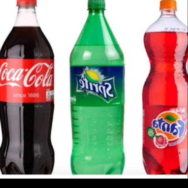 

Cocacola, fanta,sprite per botol 1 liter