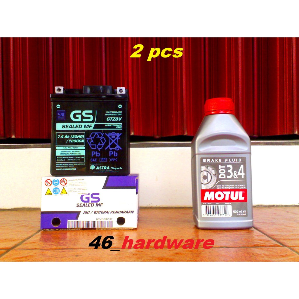 AKI GS SEALED MF GTZ8V XMAX 250 W175 CBR 250RR & MOTUL DOT 3&4 BRAKE - 46_hardware