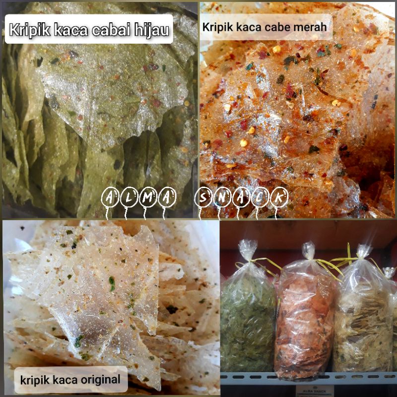 KRIPIK KACA 250gram  / KRIPIK BELING / KRIPCA / SNACK KILOAN MURAH  / ALMA.SNACK