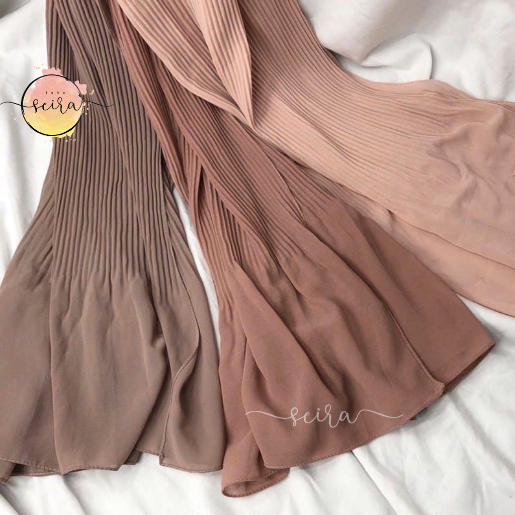 [BISA COD] Umama Pashmina Baby Doll Plisket Duyung / Hijab Pashmina Plisket Duyung Ceruty