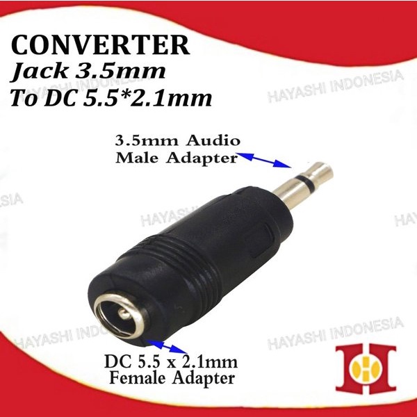 Jack Converter DC 2.1x5.5mm To Mono 3.5mm Adapter Bor Mini Drill PCB - 5pcs