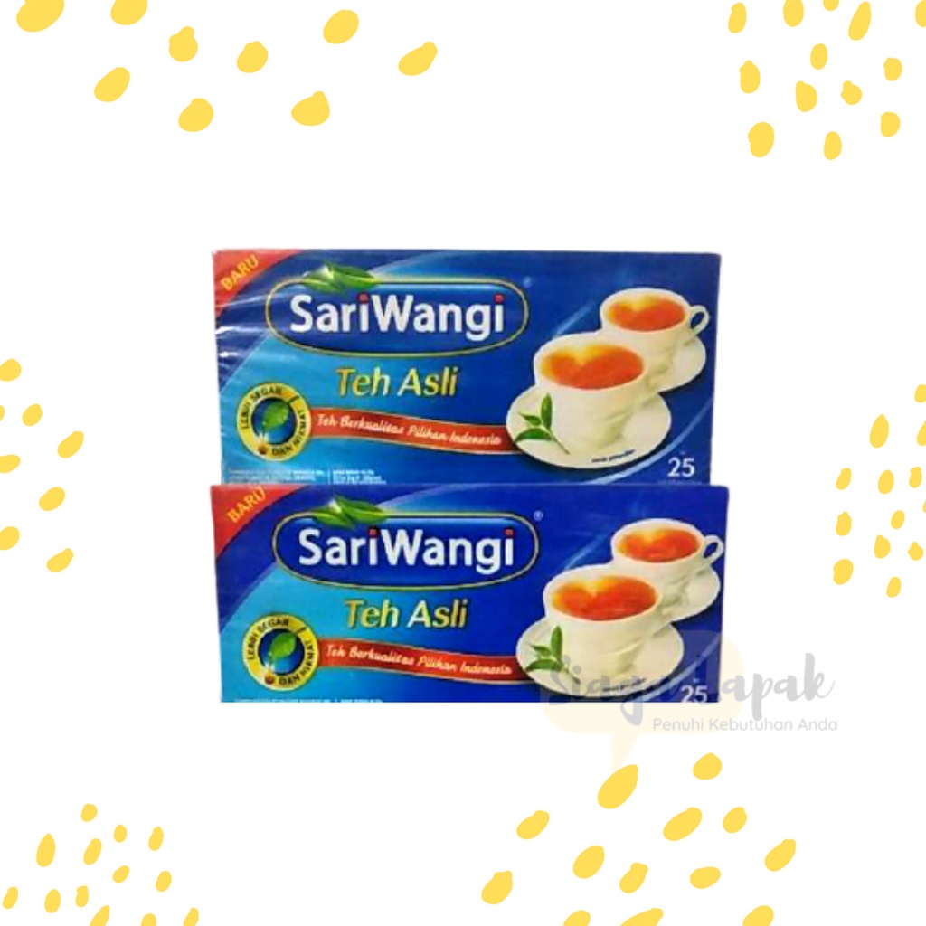 Teh Sariwangi Celup 1 kotak isi 25 Asli - 1 sachet 1,85gr