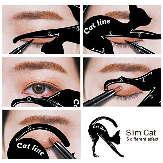 [Bayar Di Tempat][HOT DEALS] POPULER / FASHION / Premium 2Pcs Cetakan Eyeliner Bentuk Cat Eye