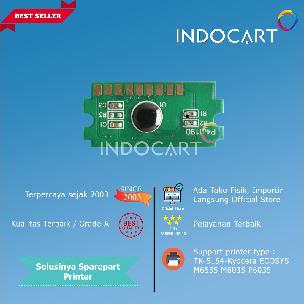 Chip TK-5154K-5154C-5154M-5154Y-Kyocera ECOSYS M6535 M6035 P6035