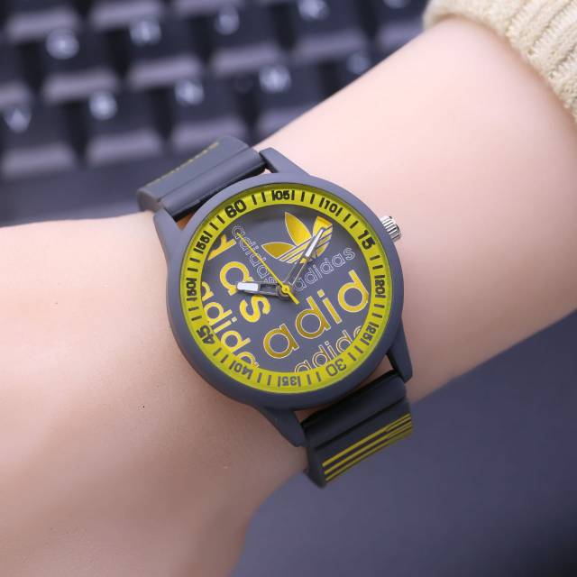 JAM TANGAN WANITA ADIDAS RUBBER 3,6 CM // JAM TANGAN WANITA