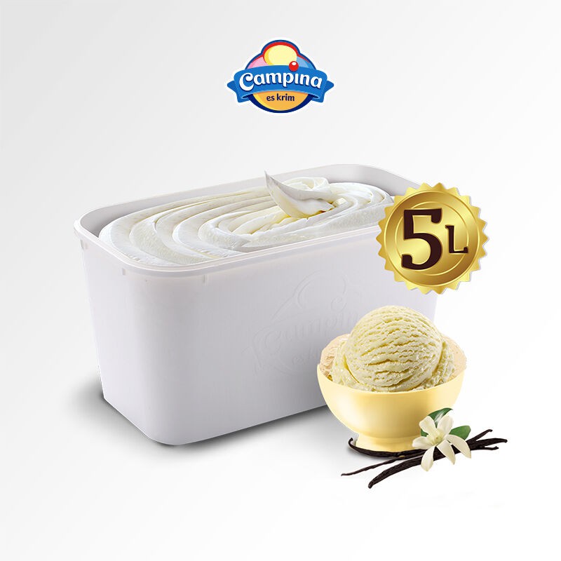 

ICE CREAM CAMPINA 5L ES KRIM Vanilla Bulk 5 LITER