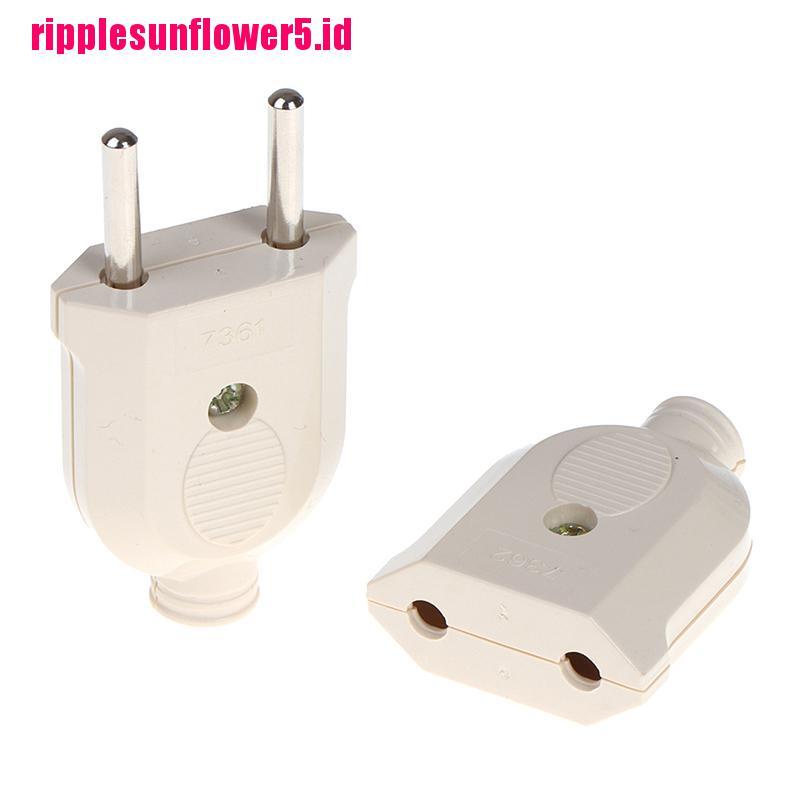 # Kaos T-Shirt Wanita Lengan Pendek Motif Print #Kabel Power Extension Konektor Plug Eu 2 Pin Male Female