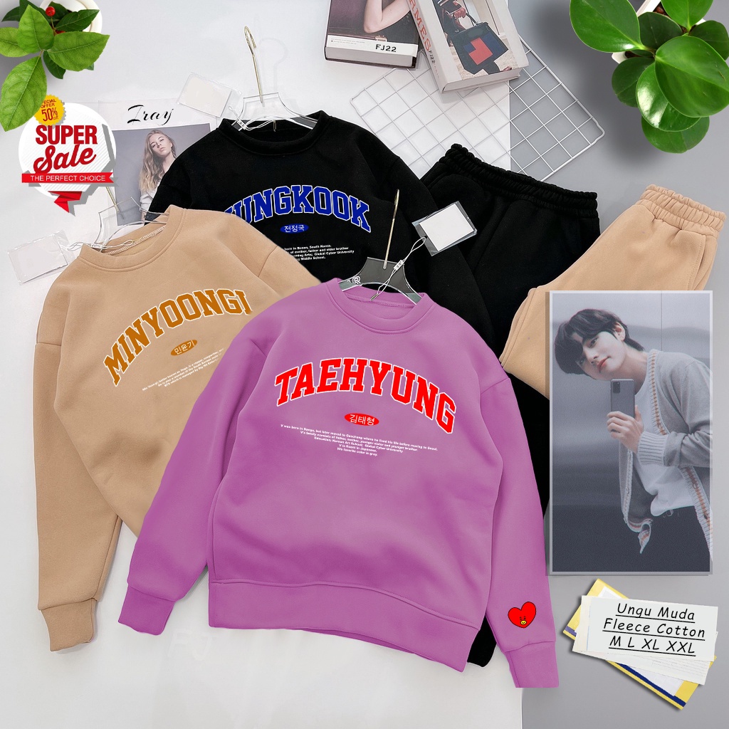 Taehyung Sweater ( TEBAL ) BT5 BT21 Korea Style | Sweater Pria &amp; Wanita Terbaru | Dhea Fashion | Untitres