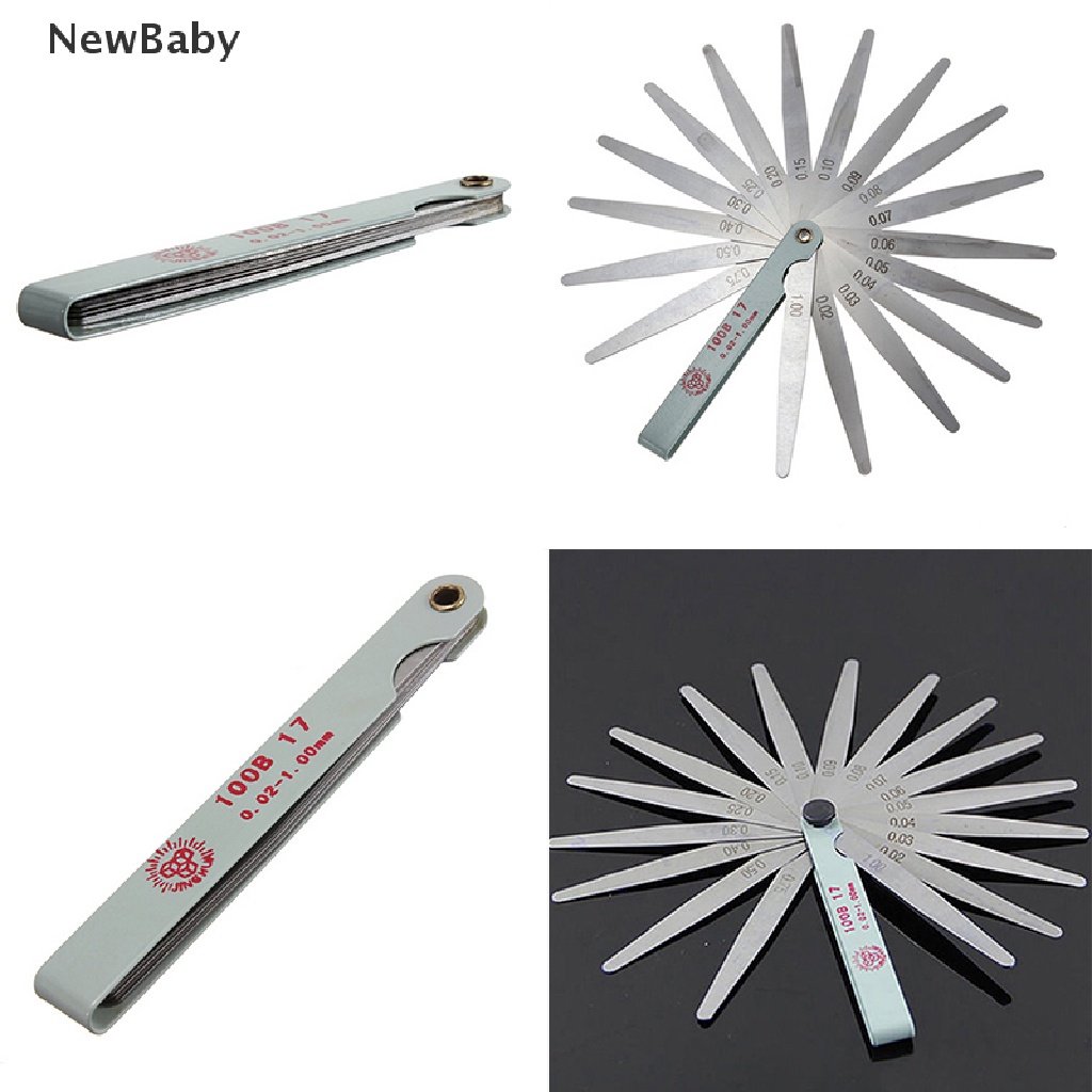 NewBaby Useful Metric Feeler Gauge Gap Filler Thickness Measurement Tool 17 Blades Hot ID