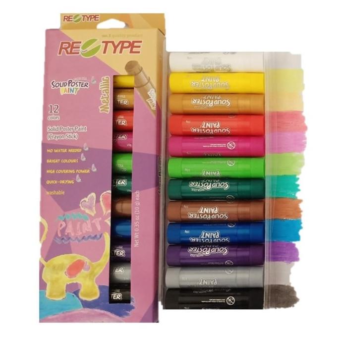 

Retype Crayon Solid Poster Paint Metallic Colours