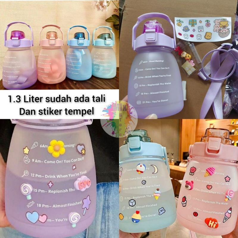 COD - MJ88 - BOTOL MINUM VIRAL MINI 1.3 LITER BOTOL MOTIVATOR PENANDA
WAKTU KAPASITAS