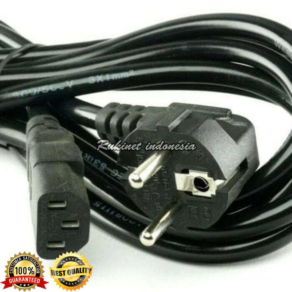 Kabel Power PSU PC 3x0.75mm Tebal Full Tembaga