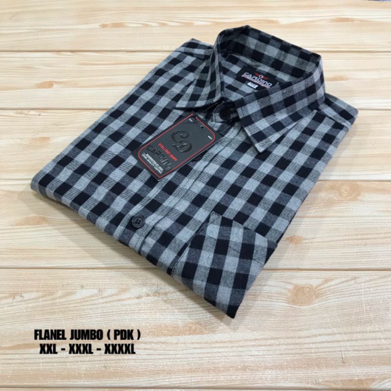 kemeja flanel lengan pendek jumbo pria XXL-XXXL-XXXXL flanel big size over size pendek motif kotak distro