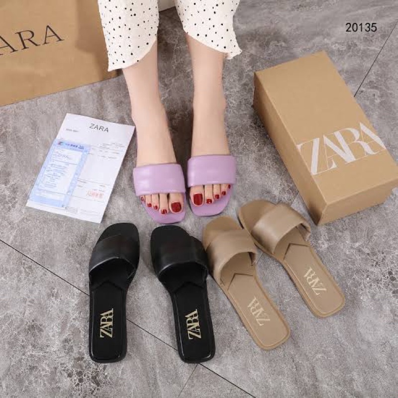 [7.7 Boombastis Sale⚡] - SANDAL WANITA ZS371 FLAT SANDALS PREMIUM IMPORT