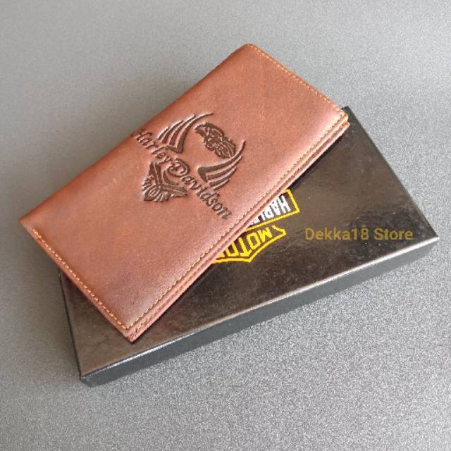 PROMO Dompet Panjang kulit asli/Dompet asli kulit/Dompet/Dompet pria/Dompet harley davidson