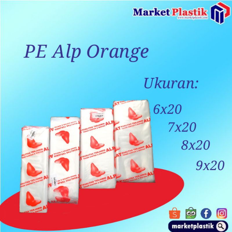 Plastik PE/PE Alp Orange 6x20/7x20/8x20/9x20