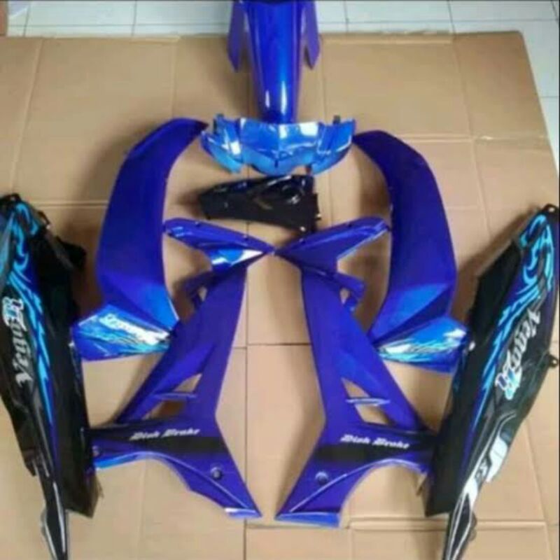fullset body halus vega r new biru hitam cover body vega r new biru hitam