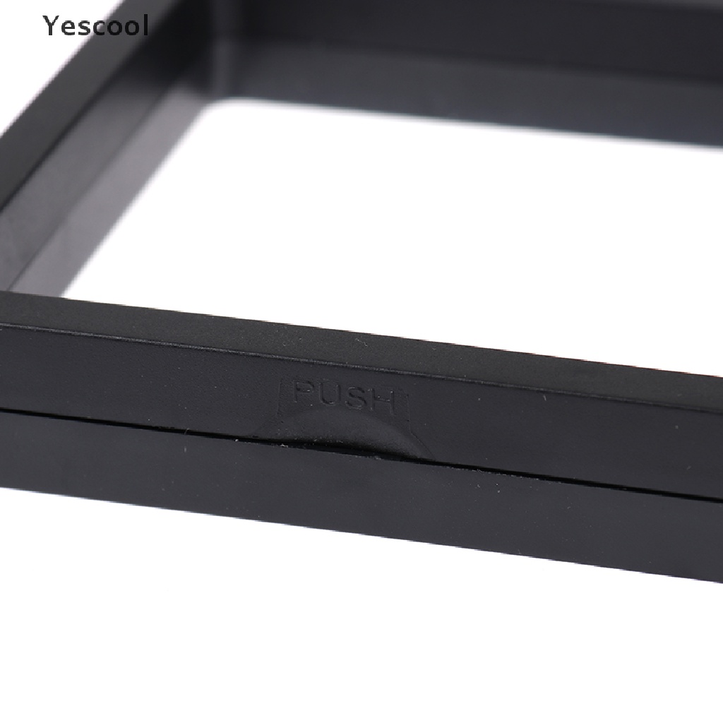 Yescool Kotak Frame Display Holder Koin / Perhiasan Bentuk Persegi 3D Dengan Stand