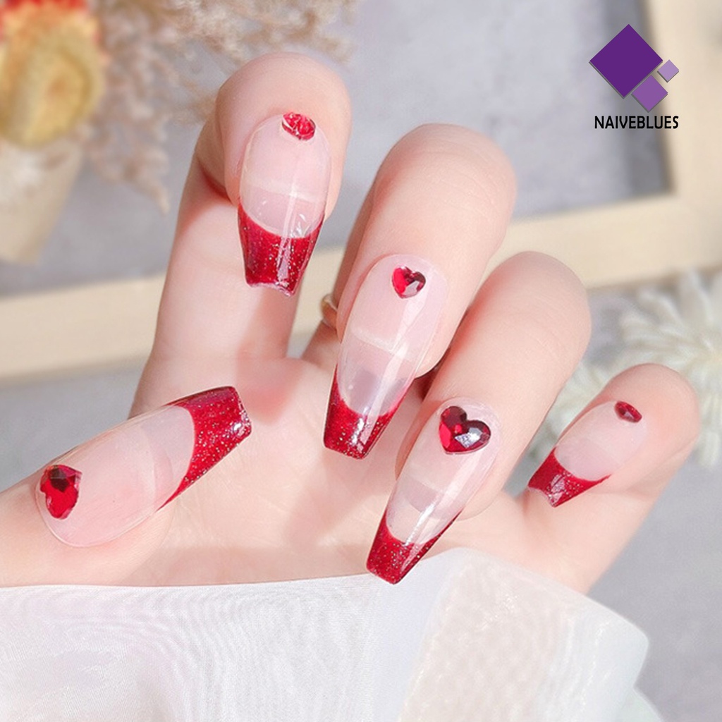 Naiveblue &gt; 10Pcs / Set Ornamen Berlian Imitasi 2 Model Untuk Dekorasi Nail Art / Manicure DIY