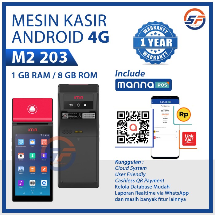 SUNMI V2 PRO Termurah Printer Bluetooth Gobiz GrabMerchant PPOB Online