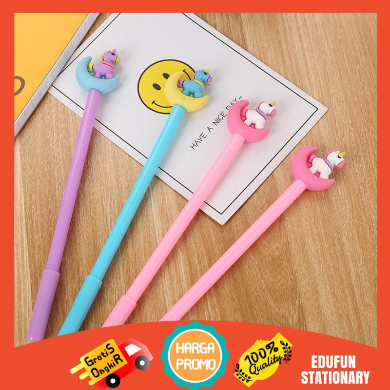 

Pena Unik Lucu Model Unicorn Bulan / Pulpen Unicorn Moon