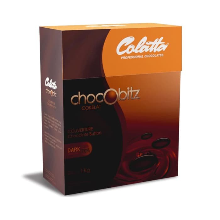 

Colatta Chocobitz Chocolate Button Couventure Dark 70% 1 Kg