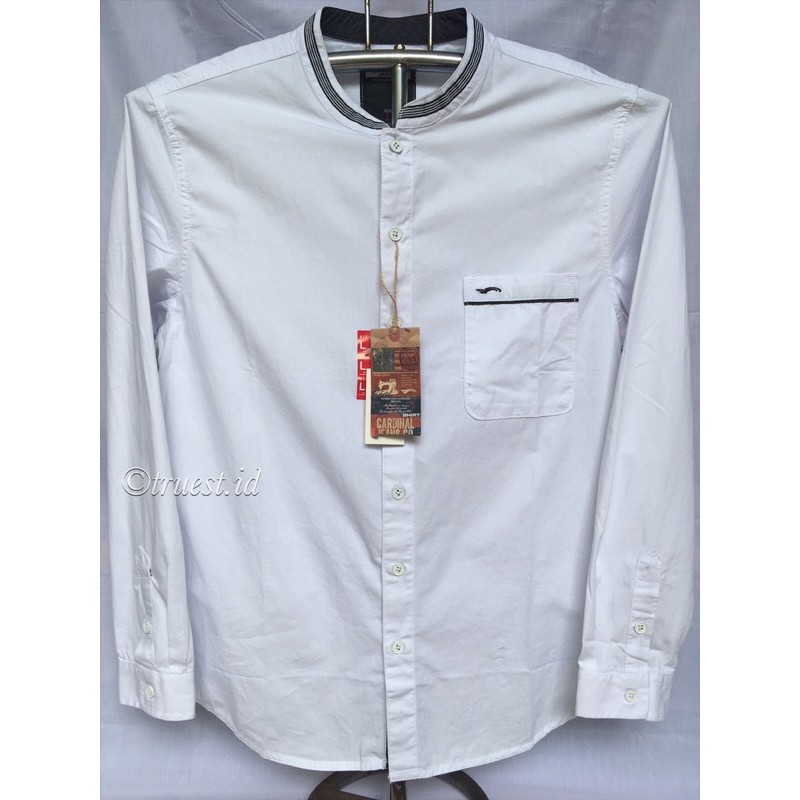 Kemeja Koko Putih Cardinal Lengan Panjang