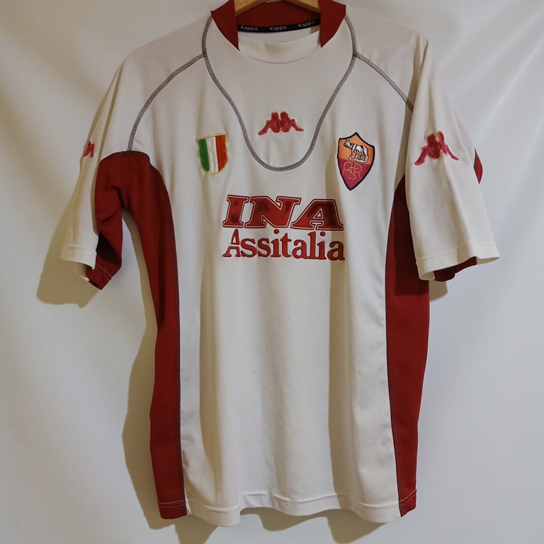 Jersey AS Roma Campione d'Italia 2001/02 Away Putih Kw Asia