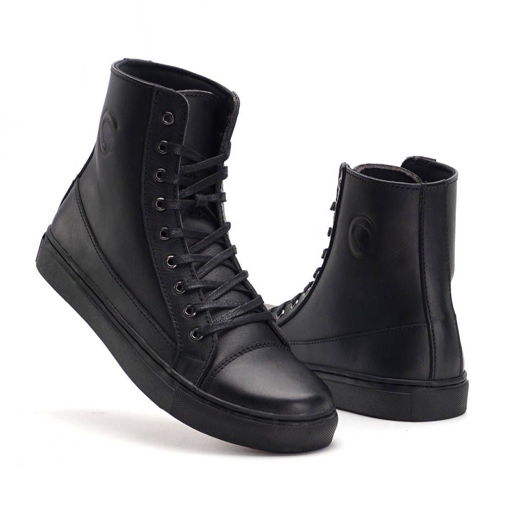 VALDEMAR FULL BLACK (KULIT ASLI) |ManNeedMe x Greata| Sepatu Boots Pria Casual Boot ORIGINAL