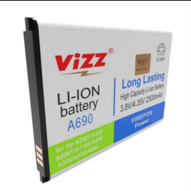 Vizz Batre Baterai Vizz Lenovo A890 A660 A288 A520 A780 A690 A698T A288T BL-194 BL194 BL 194