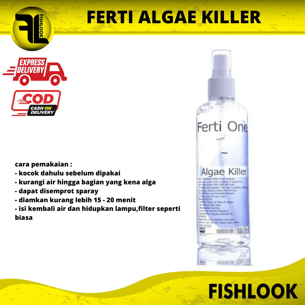 Ferti One Algae Killer 250 ML -- Obat Pembasmi Alga Aqurium Aquascape