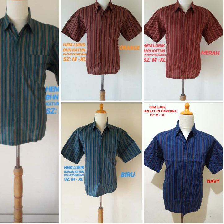 Muraaaahh.. KEMEJA PRIA BATIK LURIK LENGAN PENDEK/ KEMEJA BATIK LURIK / SORJAN LURIK / SORJAN MOTIP 
