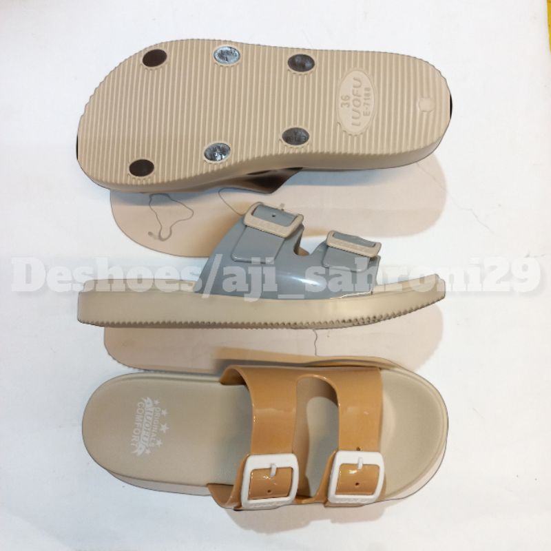 Sandal Jelly Kokop Wanita Luofu E-7188