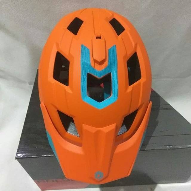 HELMET HELM SEPEDA POLYGON RAMP MATT ORANGE ORIGINAL