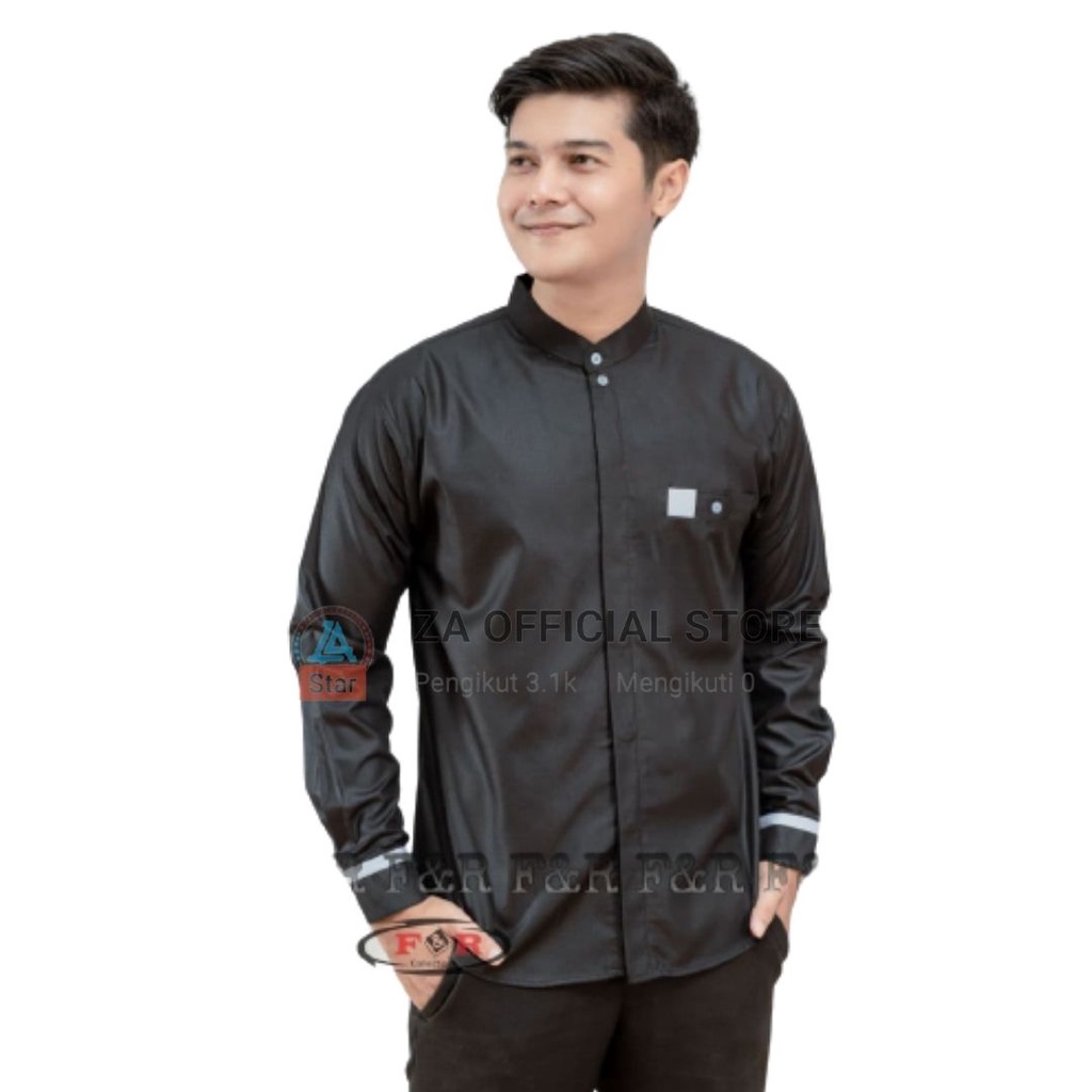 ZA OFFICIAL STORE Baju Koko Baskara pria lengan panjang Koko Gus azmi syuban Koko az-zahir Koko hilw