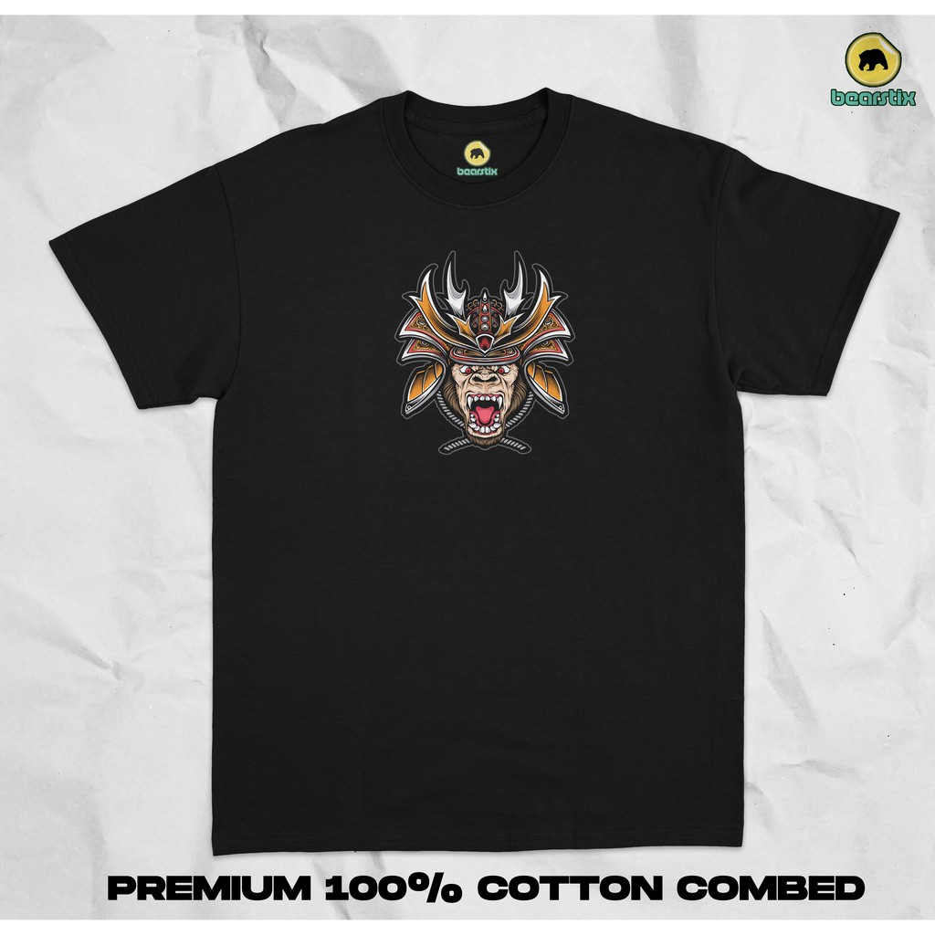 T-SHIRT MONKEY SAMURAI - KAOS ANIME - BAJU JEPANG - KAOS DISTRO JEPANG - BAJU SAMURAI - KAOS JAPAN