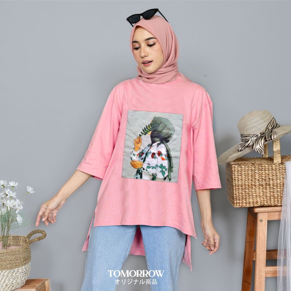 Rona Top Blouse Wanita  Import BabyTeri  Atasan Wanita Lengan 7/8 Baju Top Kekinian