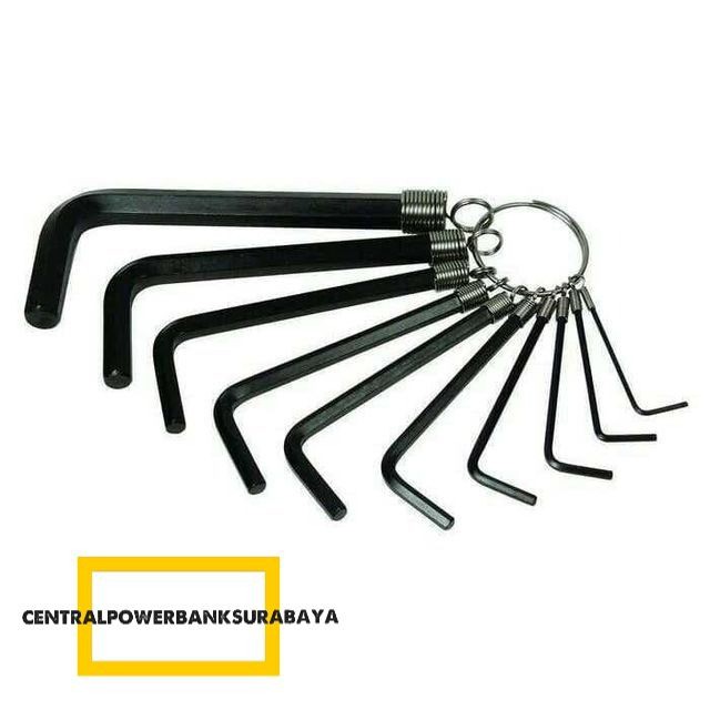 KUNCI L SET HEX KEY RING 1 2 3 4 5 6 7 8 9 10 mm 10in1 Tools Wrench