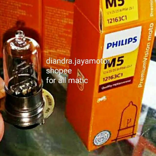 lampu depan PHILIPS m5  standar motor all matic honda.yamaha.suzuki