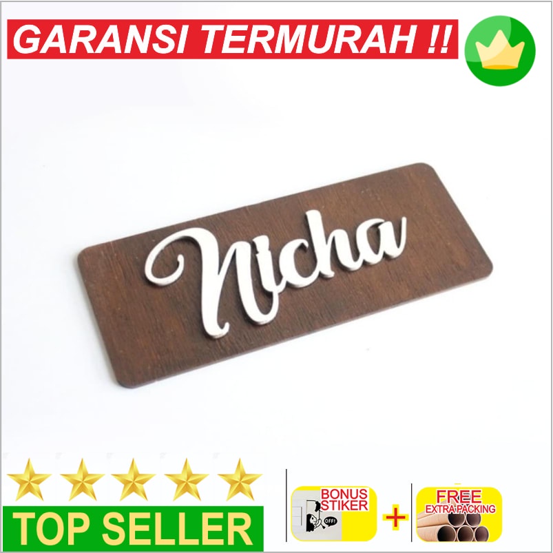 Promo CUSTOM TULISAN KAYU / HURUF KAYU / CUSTOM NAMA RUANGAN KAYU Elegan