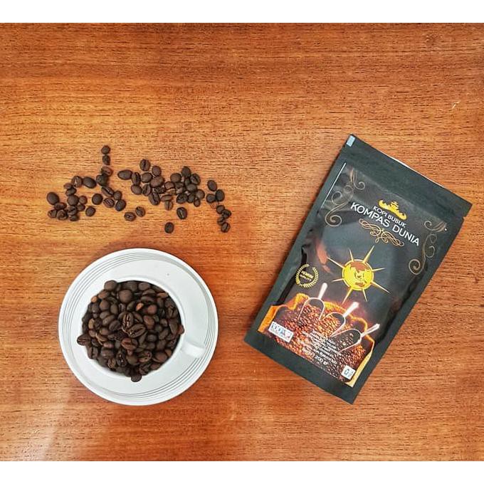 

Kopi Bubuk Lampung merk Kompas Dunia PREMIUM 200gr