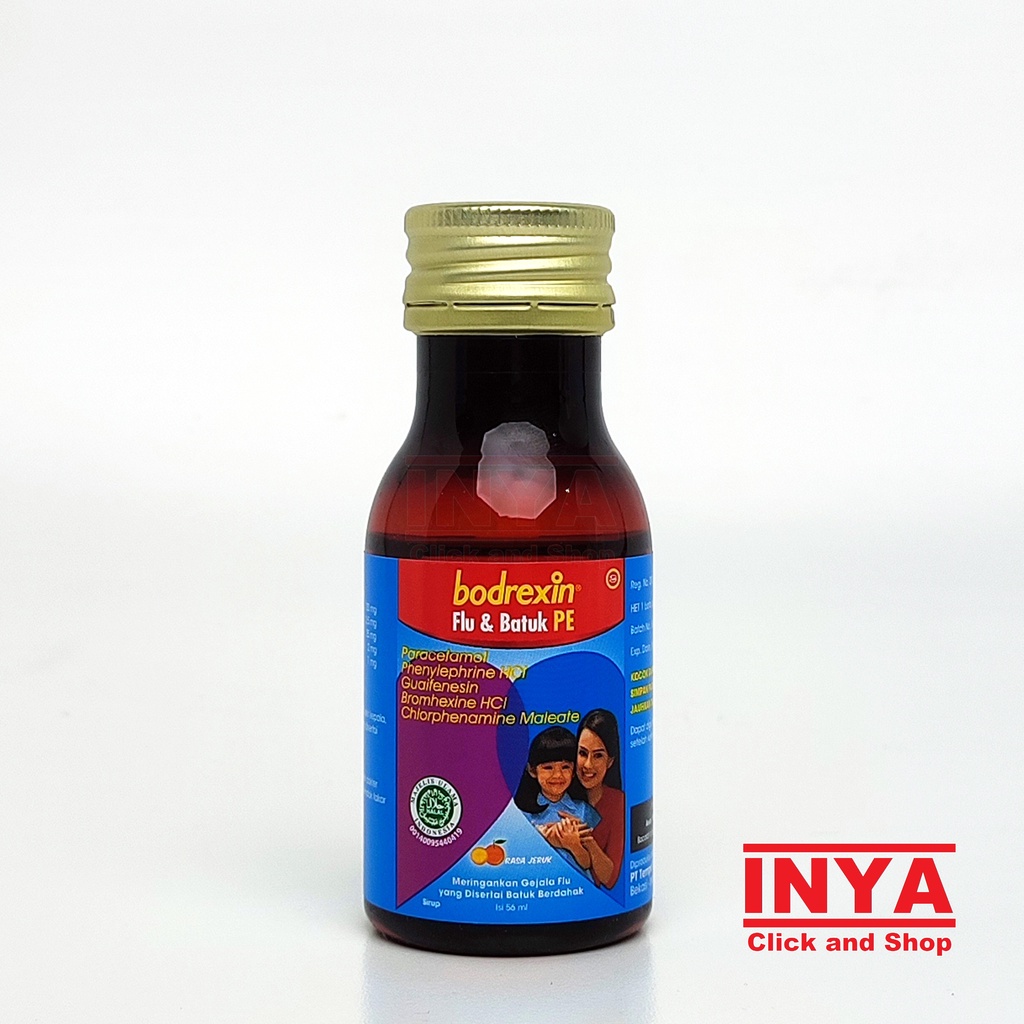 BODREXIN FLU DAN BATUK PE RASA JERUK 56ml - Obat Batuk &amp; Flu