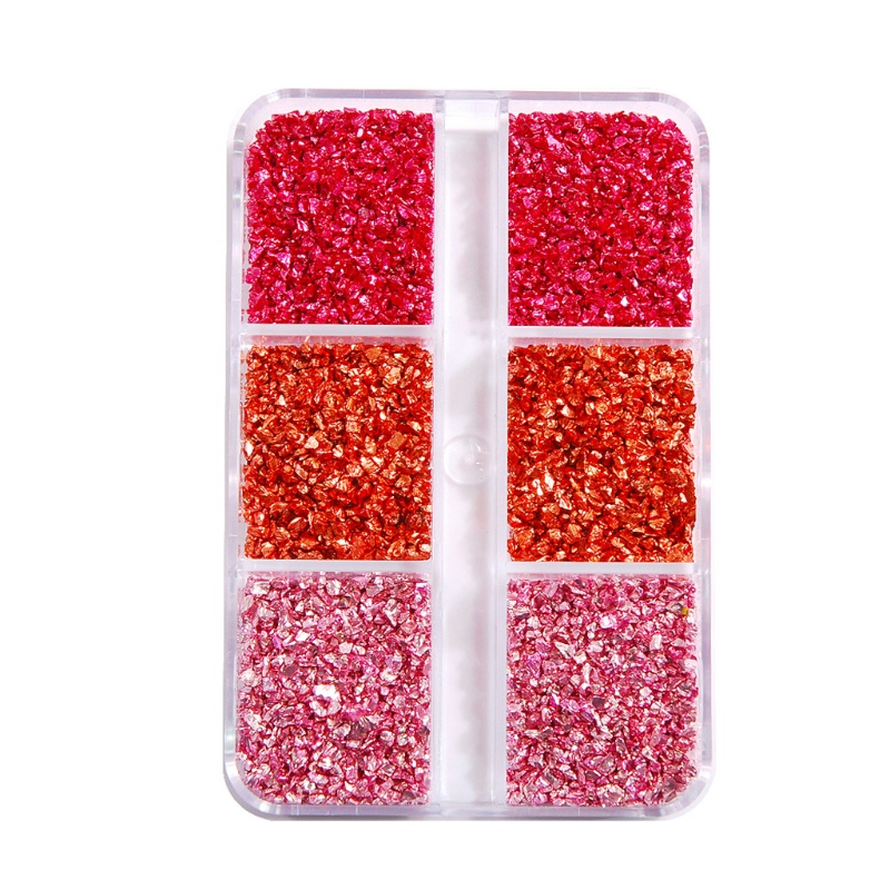 SIY  6 Grids Broken Glass Sequins Suitable for Nail Art Decoration Resin Mold