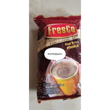 

Kopi kapal api fresco krim moka rencengan isi 10