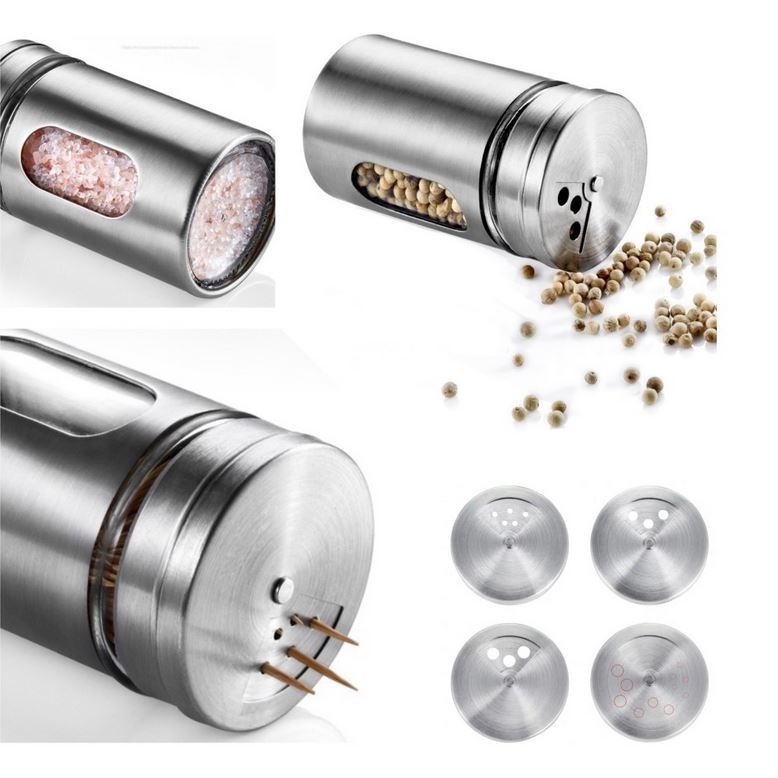 

Botol Bumbu Merica Lada Gula Garam Tempat Tusuk Gigi Stainless Kaca