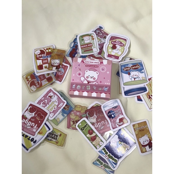

stiker sticker lucu 40 lembar motif makanan